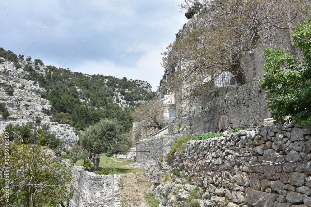 Croatia, Dalmatia, Brač Island, Blaca Monastery, and Hermitage standsas a proud monument to the rich cultural