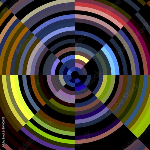 Multicolored circular abstract background with circles
