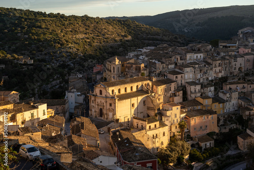 Lever de soleil sur Ragusa Ibla, Raguse, Sicile