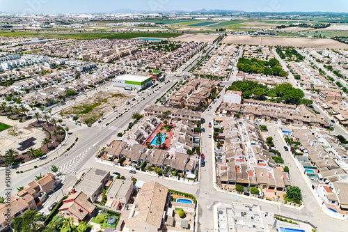 Aerial view Torre de la Horadada townscape