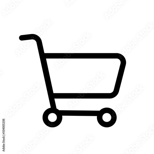 Wózek na zakupy ikona wektorowa