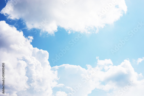 Sky landscape with clouds in pastel colors © alexkich