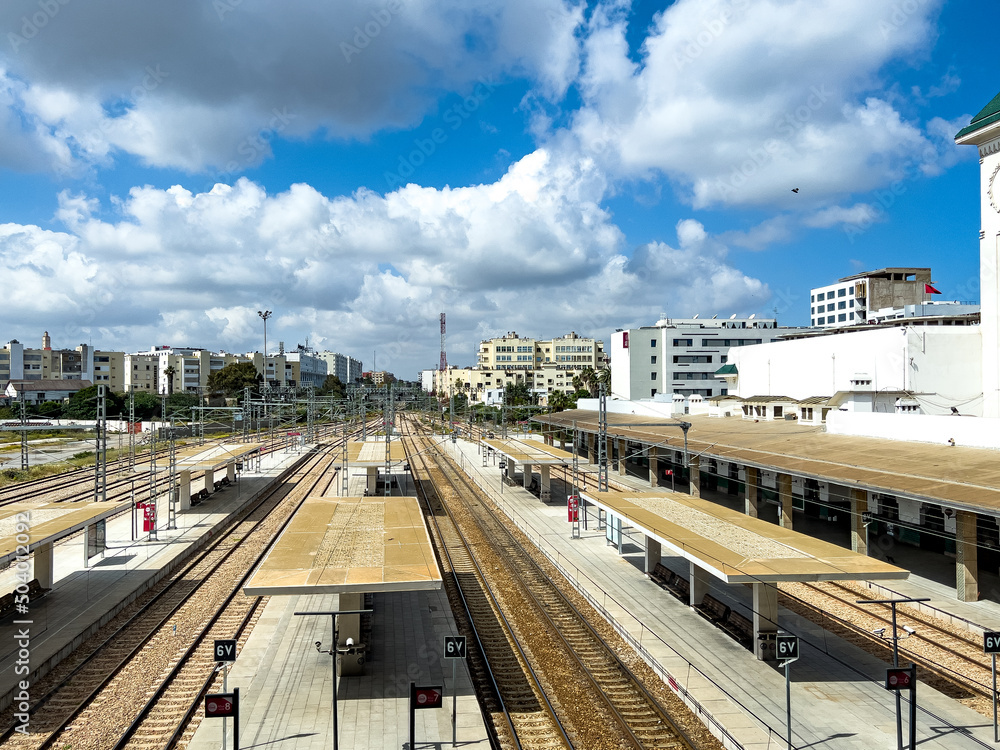 Fototapeta premium Casa voyageurs railway station in Morocco