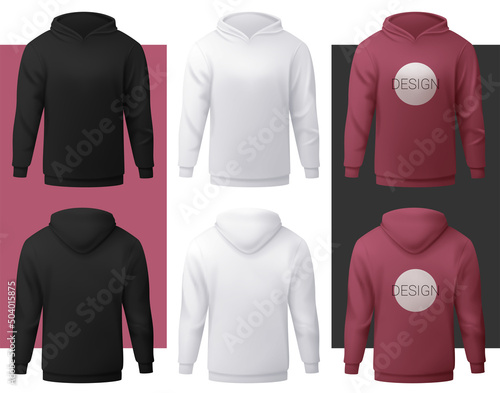 Vector hoodie in mesh gradient style. Editable illustration