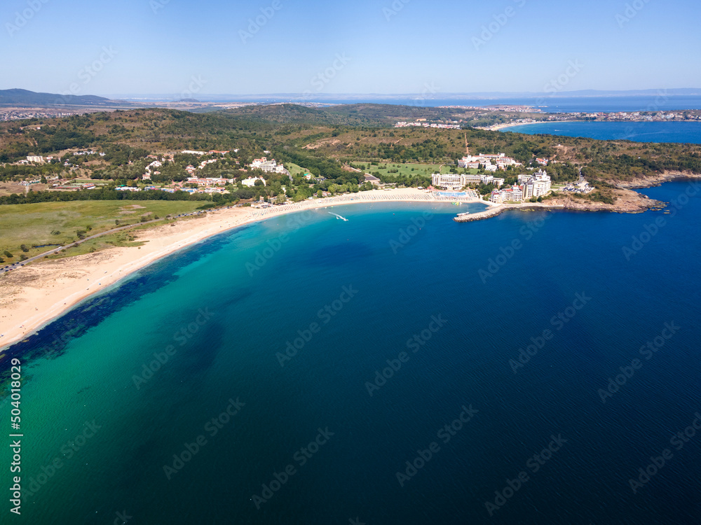 Aerial view of The Driver Beach (Alepu) near resort of Dyuni,  Bulgaria