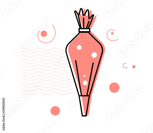 Icing Piping Bag with Nozzle - Icon