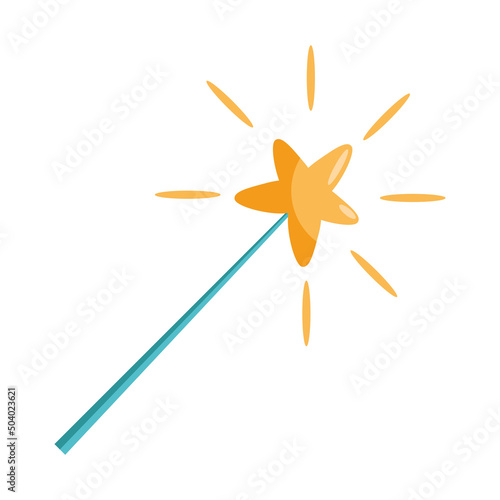 magic wand with star