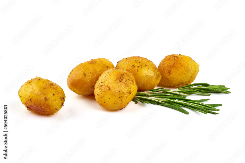Fried potato, isolated on white background. Fried potato, isolated on white background.