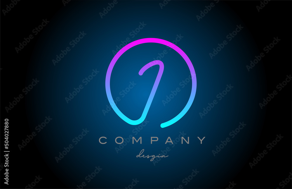pink I alphabet letter logo icon design. Handwritten connected creative template for company and business pink I alphabet letter logo icon design. Handwritten connected creative template for company and business