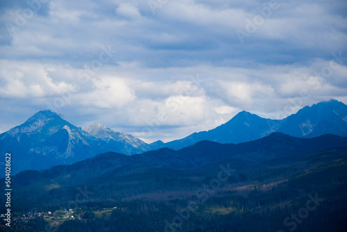 mountains and clouds