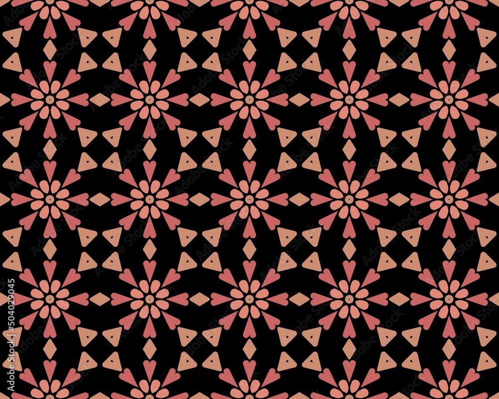 Seamless tile pattern, digital illustration for background and design.