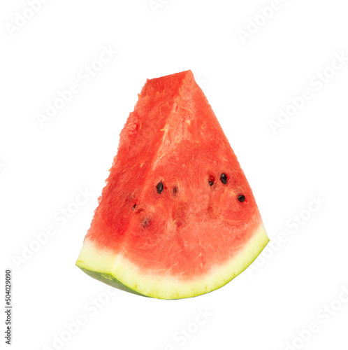 Piece of watermelon isolated on white background.