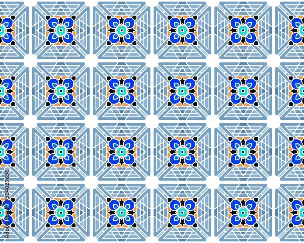 Illustration of seamless tile patterns