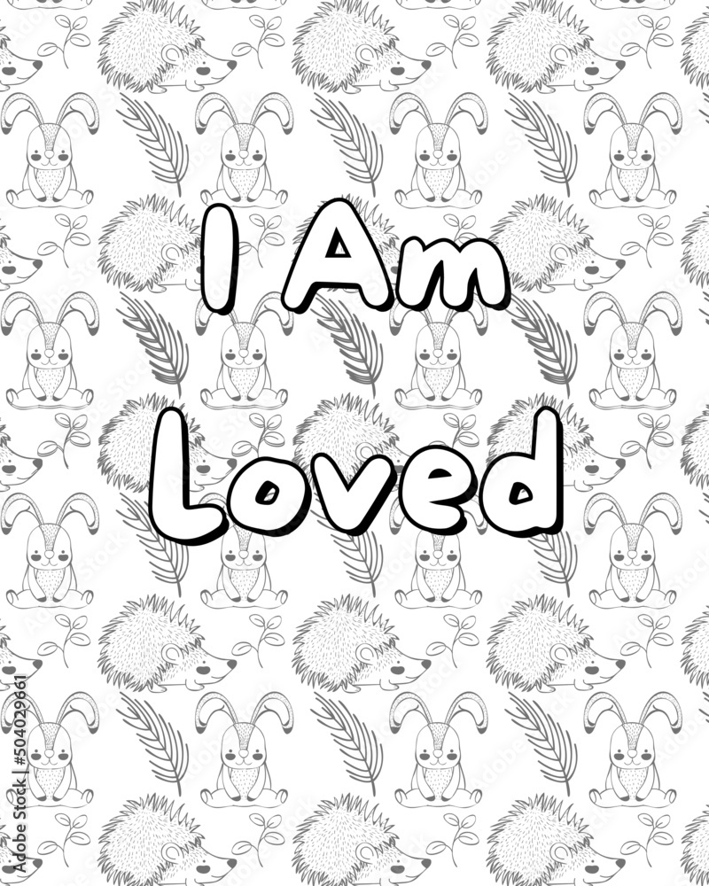 Positive affirmations coloring pages for kids