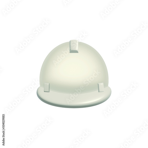 Construction helmet on white background. 3d icon illustration.