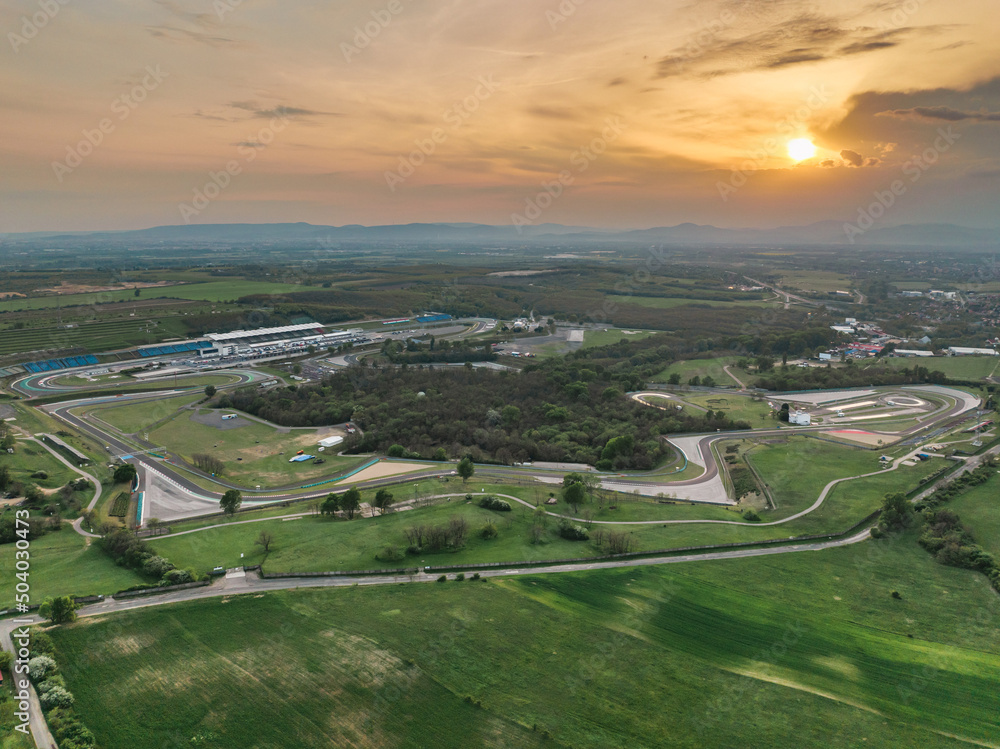 Ταπετσαρία Hungary - Hungaroring at amazing epic sunset time from drone view