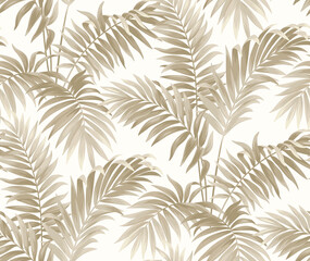 Keuken achterwand Planten patronen Vintage tropische bladeren botanisch dessin  © Anna Sm