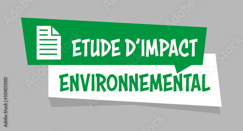 Logo étude d'impact environnemental. photo