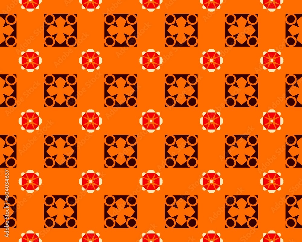 3D rendering of a colorful seamless tile pattern background 3D rendering of a colorful seamless tile pattern background