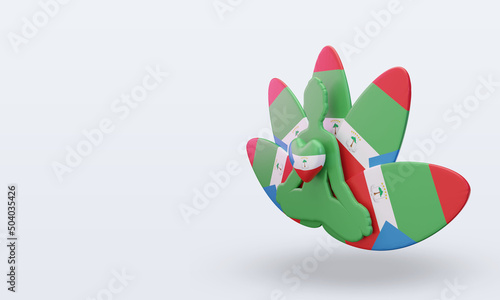 3d International yoga day Equatorial Guinea flag rendering right view