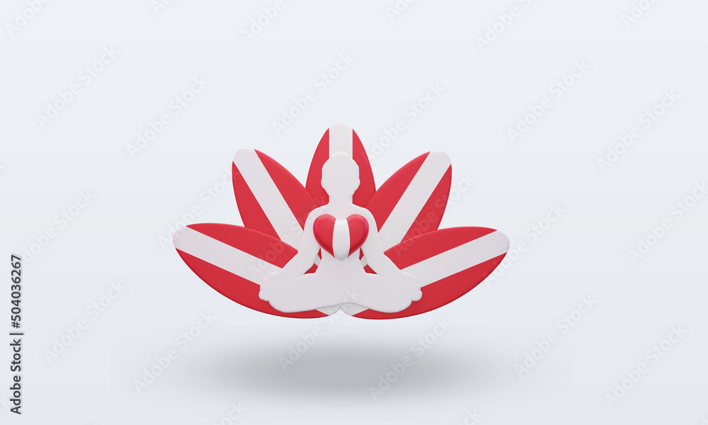 3d International yoga day Peru flag rendering front view 3d International yoga day Peru flag rendering front view