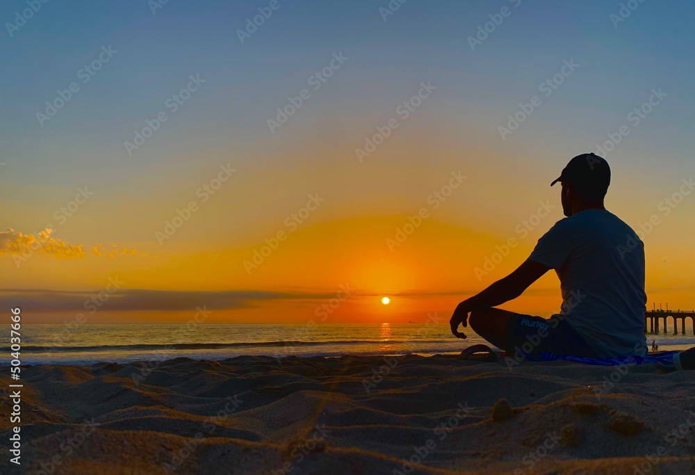 Fototapeta premium yoga on the beach