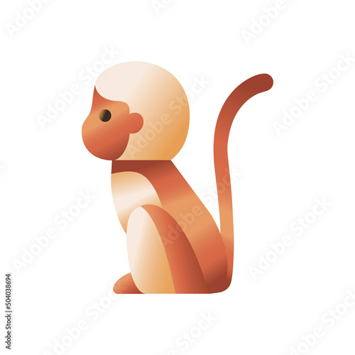 Isolated Titi monkey Colombian fauna Vector illustration