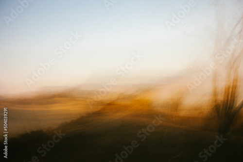 Abstract Landscape of a Field in Winter