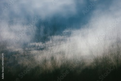Abstract Clouded Smokey Sky in Winter