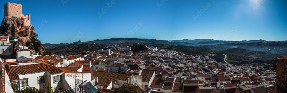 Panoramic view of Olvera with castle