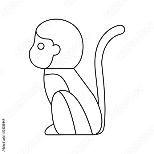 Isolated Titi monkey Colombian fauna Vector illustration