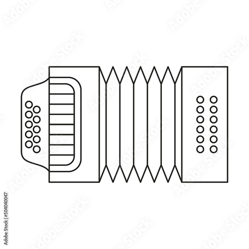 Isolated accordion icon Colombian musical instrument Vector illustration