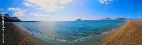 Panorámica de la playa del Risco en Lanzarote