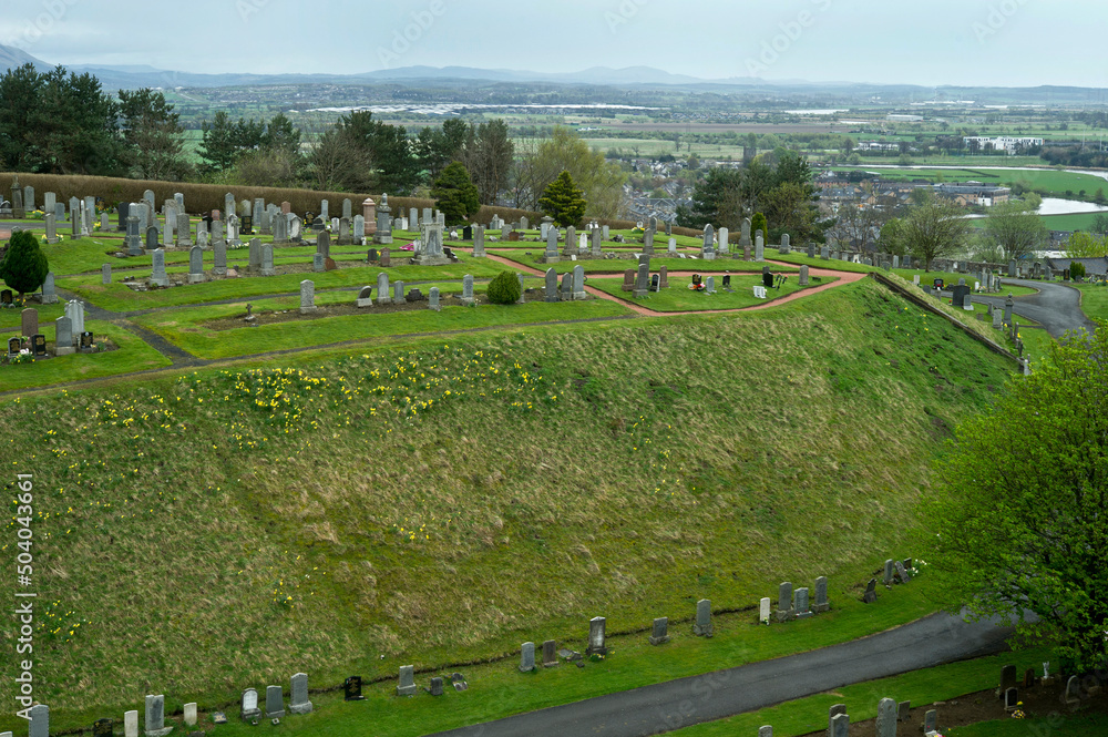 Cemetery by the side of Stirling Castle, Scotland