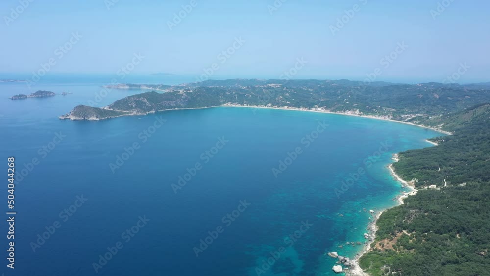 Aerial view of fantastic rocky coastline Aerial view of fantastic rocky coastline