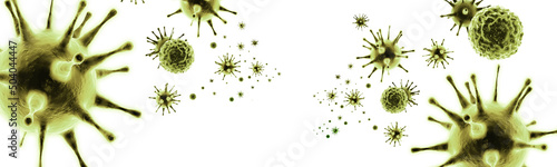 Obraz na płótnie Corona virus background, pandemic risk concept. 3D illustration