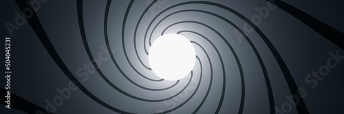 A view through swirling gun barrel - 3d rendering.