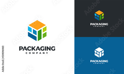 Packaging Logo designs concept vector, Delivery logo template, Fast Cargo logo symbol icon vector