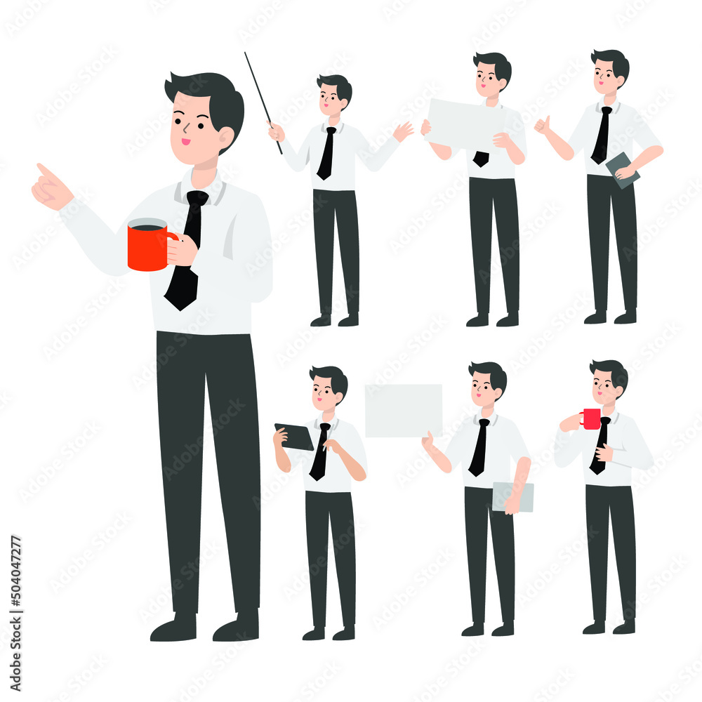 Teacher character design presenting concept Teacher character design presenting concept