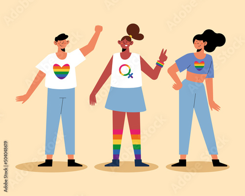 three lgbtq community persons