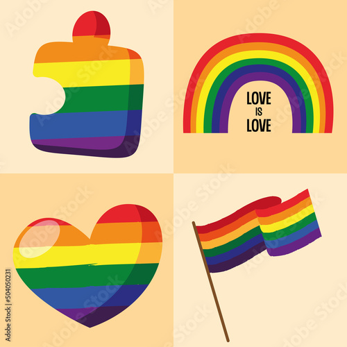 diversity and inclusion four icons