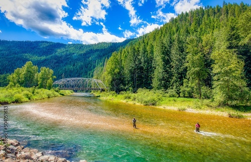 Fishing on Coeur d'Alene River