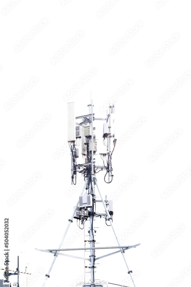 Telephone towers and high cellular networks and high-sensitivity Internet on towers are available for business and public use as modern technology in today's world on white background. Telephone towers and high cellular networks and high-sensitivity Internet on towers are available for business and public use as modern technology in today's world on white background.