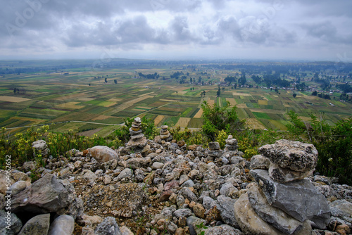 Scenario of agricultural crops in the Mantaro Valley, view from the Arwaturo viewpoint photo
