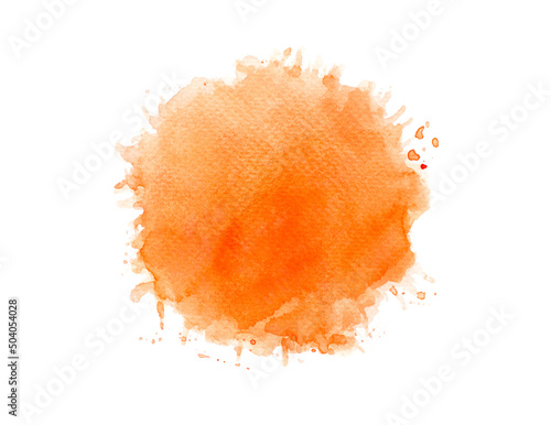 orange watercolor.