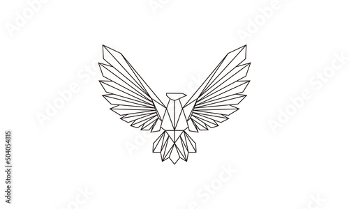 geometric eagle flying