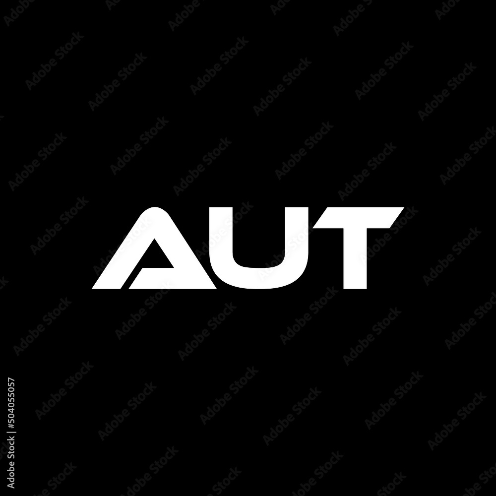 AUT letter logo design with black background in illustrator, vector logo modern alphabet font overlap style. calligraphy designs for logo, Poster, Invitation, etc. AUT letter logo design with black background in illustrator, vector logo modern alphabet font overlap style. calligraphy designs for logo, Poster, Invitation, etc.