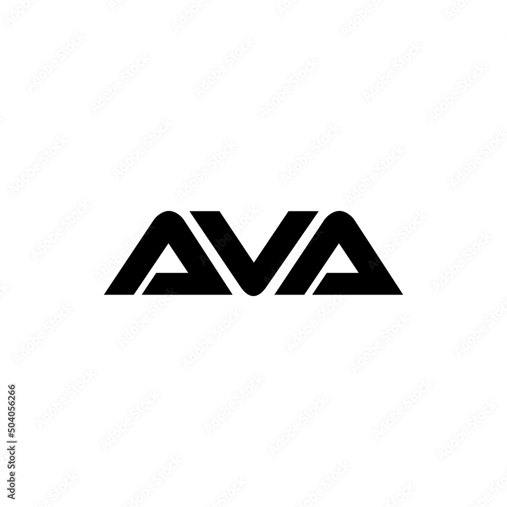 Ava Letter Logo Design With White Background In Illustrator Vector