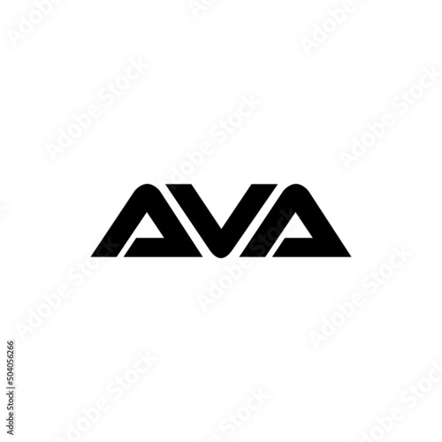 AVA letter logo design with white background in illustrator, vector logo modern alphabet font overlap style. calligraphy designs for logo, Poster, Invitation, etc. photo