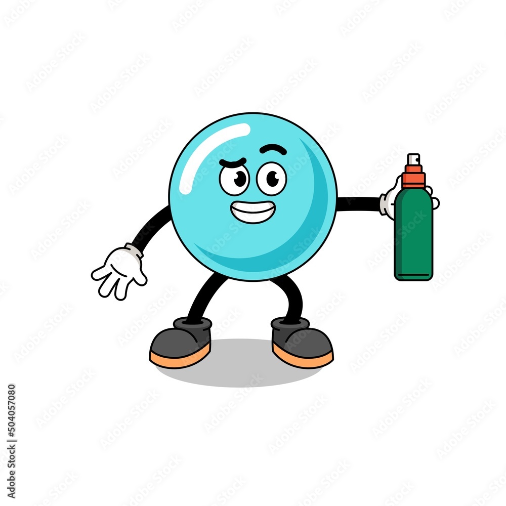 bubble illustration cartoon holding mosquito repellent bubble illustration cartoon holding mosquito repellent